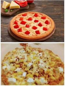 Corn Pizza (medium 6 Slice) + Tomato Paneer Pizza (medium 6 Slice)