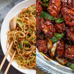 (chowmein + Chilly Chicken Bone) Combo Meal