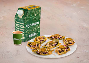 Desi Chai with Palak Patta Chaat (Serves 1)