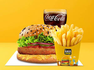 Maxican Salasa Veg Burger + Salted Fries + Pepsi [250Ml]