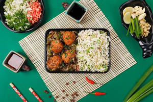 Fried Rice With Manchurian Bowl
