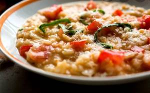 Creamy Chicken Arborio Risotto With Mushrooms,Veggies