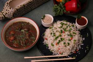 Chicken Manchurian + Fried Rice / Noodles