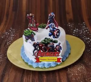 Avengers Themed Chocolate Cake