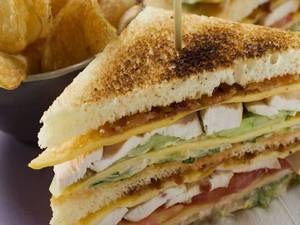 Veg Paneer Cheese Club Sandwich