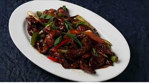 Crispy Shredded Lamb With Red And Green Chilli