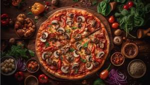 Mushroom Pizza - Medium (8 inches)