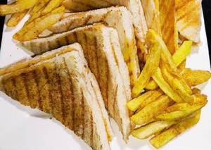 Cheese Sandwich With French Fries [ Reg ]