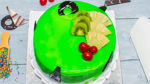 Mixed fresh fruit cake