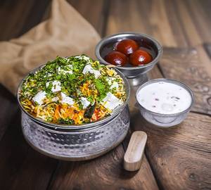 Paneer Biryani + Gulab Jamun