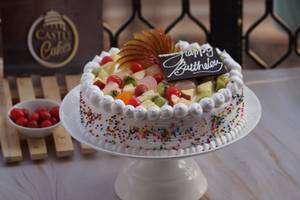 Eggless Fresh Fruit Cake