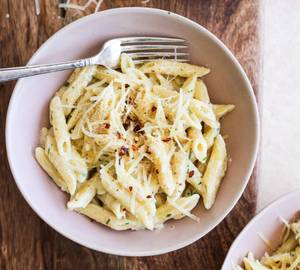 Pan Roasted Penne Alfredo