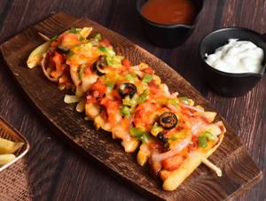 Veg Pizza Style Fries Meal