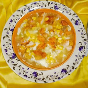 Sweet corn chicken soup