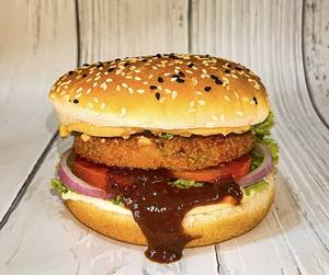 Schezwan Crispy Veg Burger
