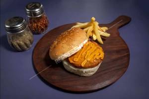 Veg cheese aloo tikki burger 