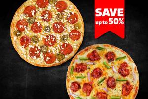 2 Medium Non Veg Pizza Starting Onwards Rs 679 (Save upto 50%)