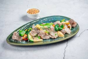 Steamed Pork With Seasonal Veg