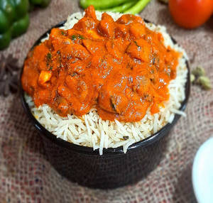Mushroom Chilly Tomato Rice Bowl