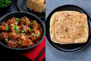 Veg Manchurian Half & Plan Paratha 2picd