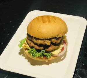 Smoked Jumbo Double Cheese Chicken Burger