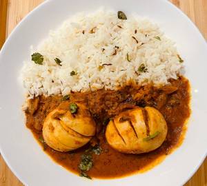 Egg Curry with Rice