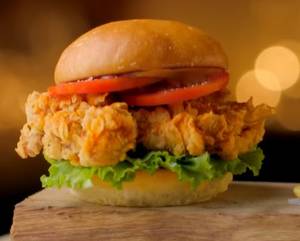 Spicy Tandoori Fried Chicken Burger