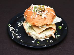 Aloo tikki cheese burger