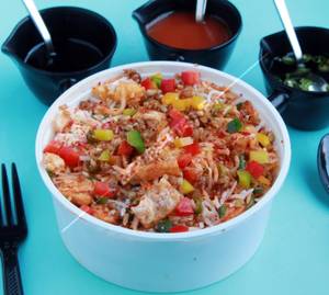 Chilly Flake & Garlic Chicken Fried Rice