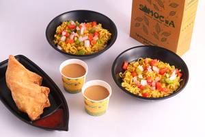 2 Veg Maggi + 2 Elaichi Chai + 2 Aloo Samosas