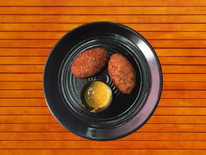 Fish Chop (2 Pcs) Served With Tomato Ketchup