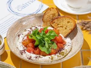 Whipped Feta With Cherry Tomatoes & Sourdough
