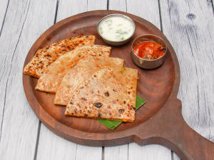Ajwain Paratha (2 Peace) + curd  + achar