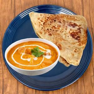 2 Plain Paratha With Shahi Paneer