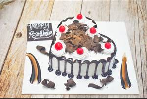Eggless Black Forest Heart Shape