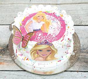 Barbie Photo Cake (500 Gram)