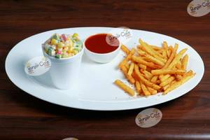 Masala Fries And Corn Salad