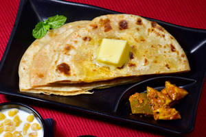 Aloo Paratha with Butter Cube