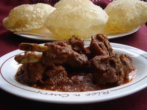 Mutton Kosha(3pc) And Luchi(4pc)combo