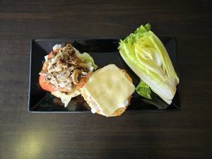 Mushroom Cheese Grill Burger