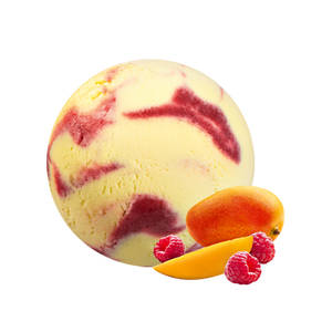 Mango and Raspberry Ice Cream