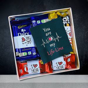 You Are My Life Line You Complete Me Surprise Chocolate Gifts Box  