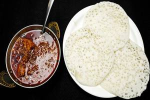 Appam (3 Pcs) + Chicken Curry
