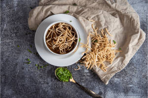 Cantonese Soup with Crispy Noodles
