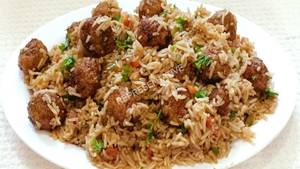Veg Manchurian Egg Fried Rice.