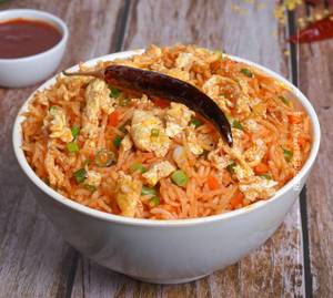 Schezwan Double Egg Fried Rice 