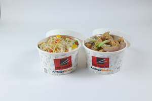 Shredded Chicken Black Pepper Sauce + Ginger Pepper Fried Rice