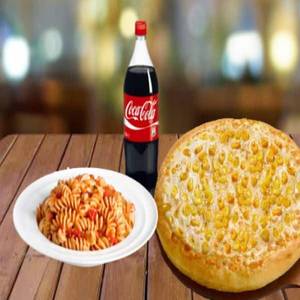 1 Personal Pizza+ 1 Pasta + 250ml Cold Drinks