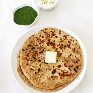 Mix paratha with curd