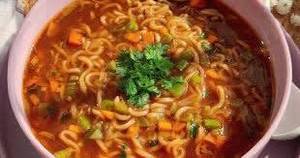Chicken Schezwan Maggi Noodles Soup